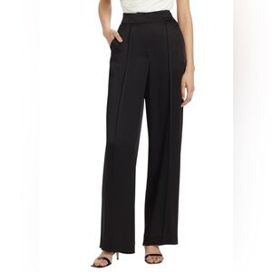 New Jonathan Simkhai Black Kyra Wide Leg Pants Retail $395